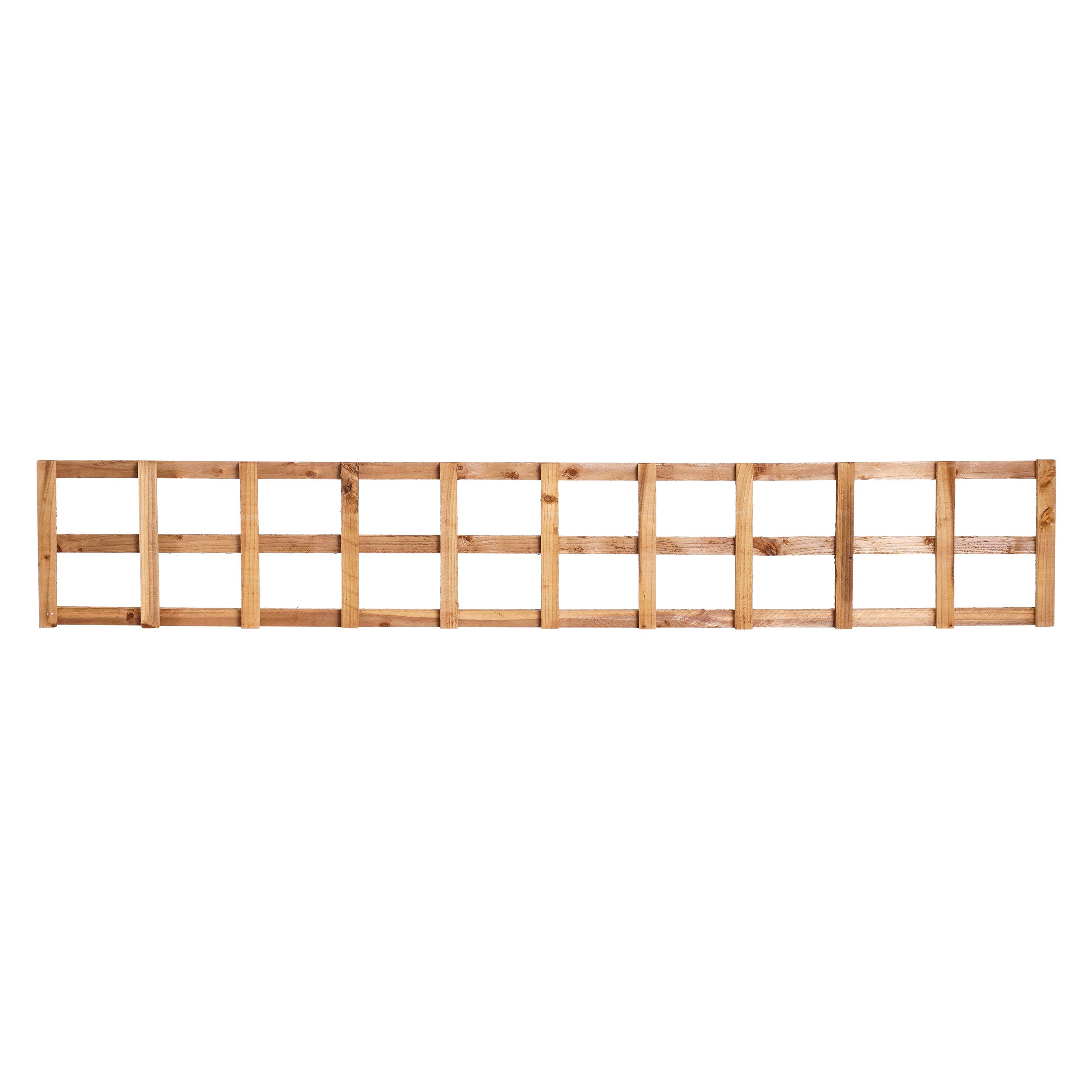 image of 6ft x 1ft Traditional Heavy Square Trellis - Pressure Treated Brown