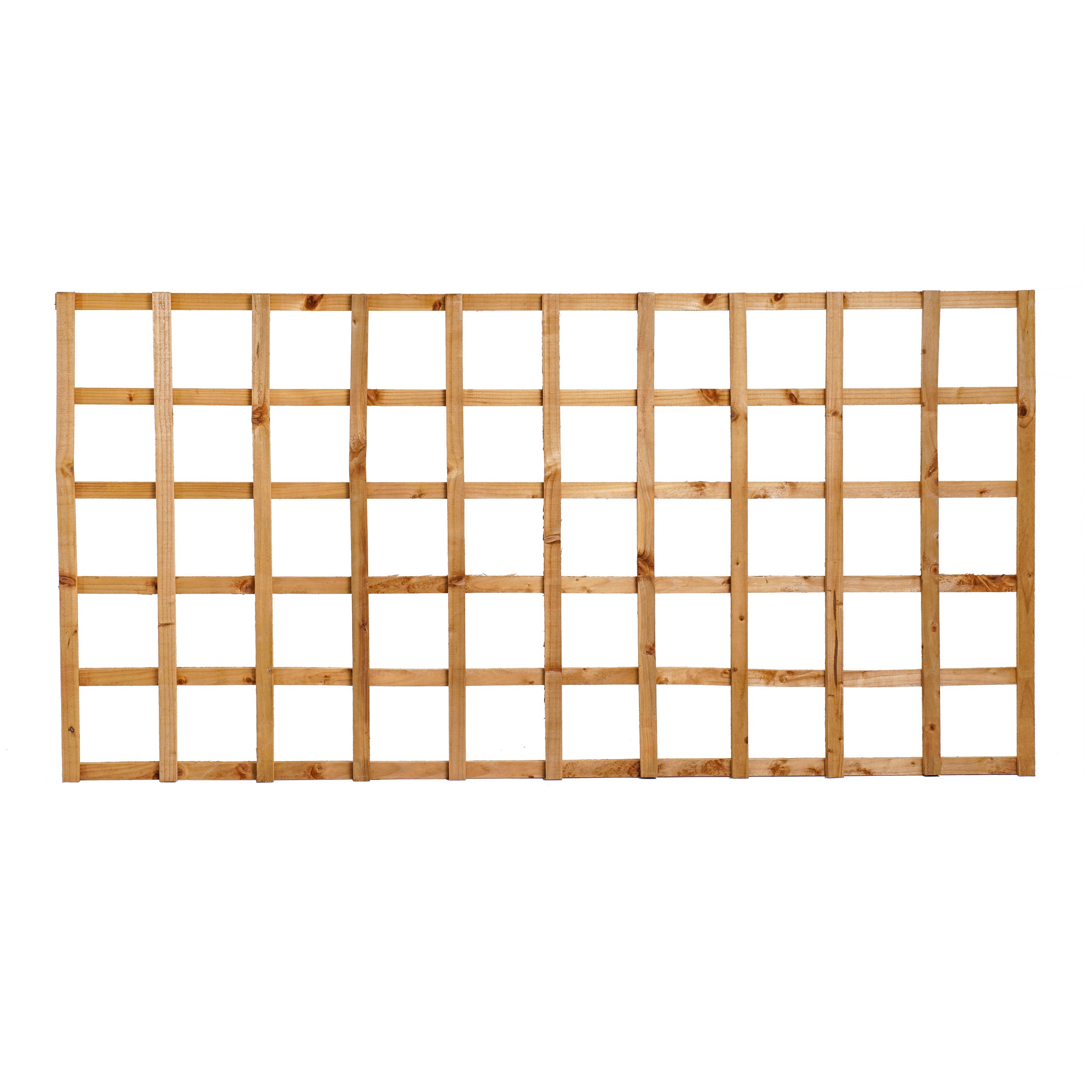 Image of 6ft x 3ft Traditional Heavy Square Trellis - Pressure Treated Brown