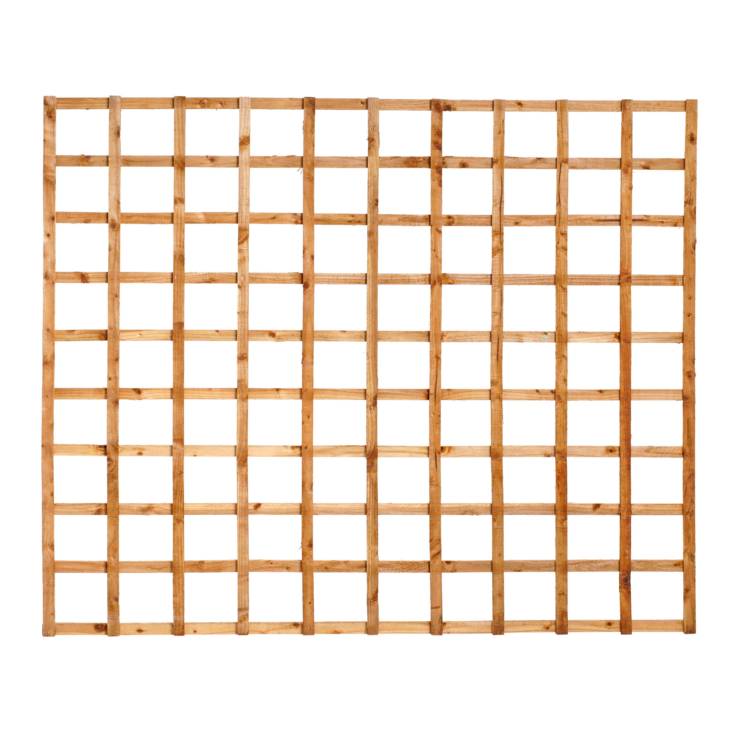 Image of 6ft x 5ft Traditional Heavy Square Trellis - Pressure Treated Brown