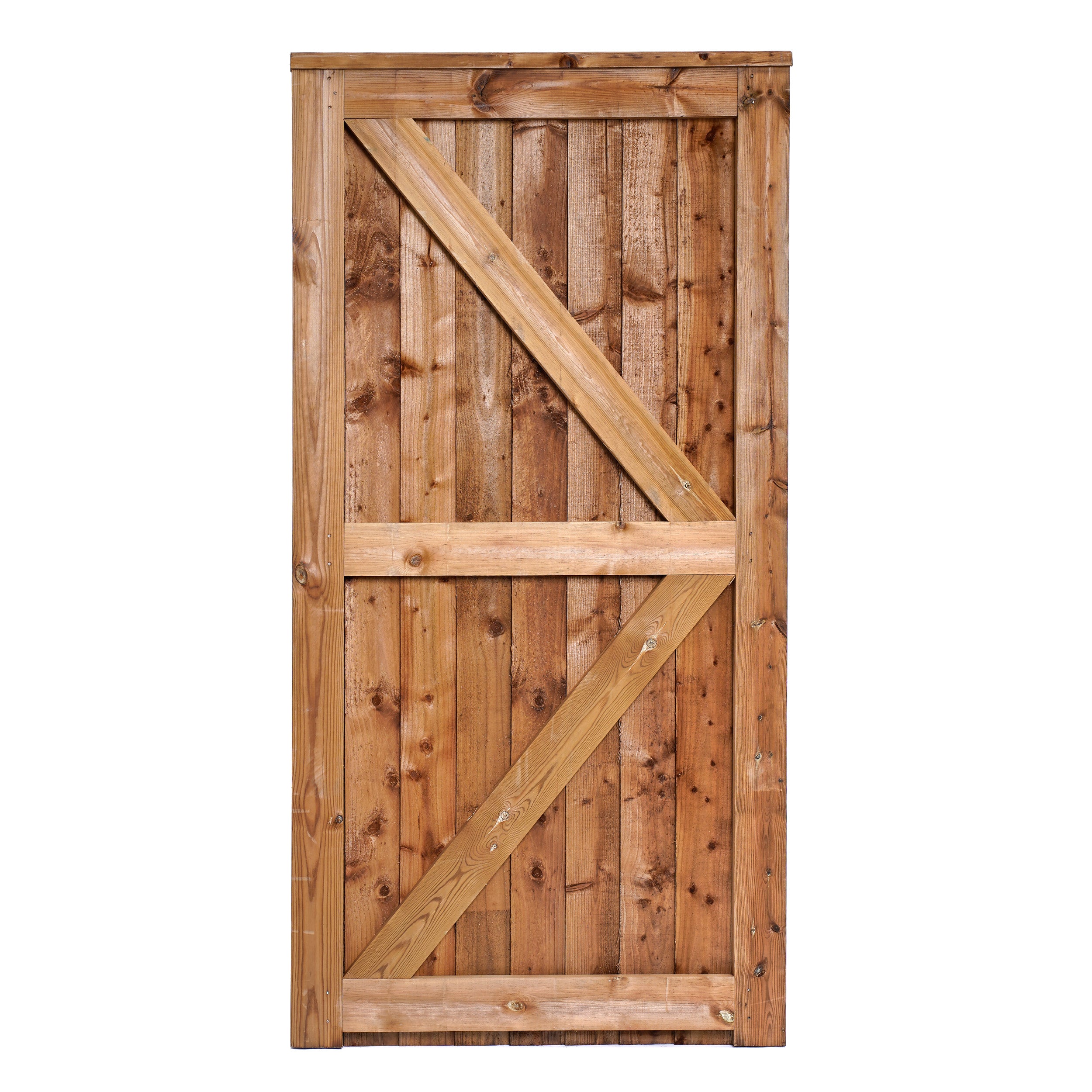 Back image of Framed Featheredge Closeboard Garden Gate with arrow brace