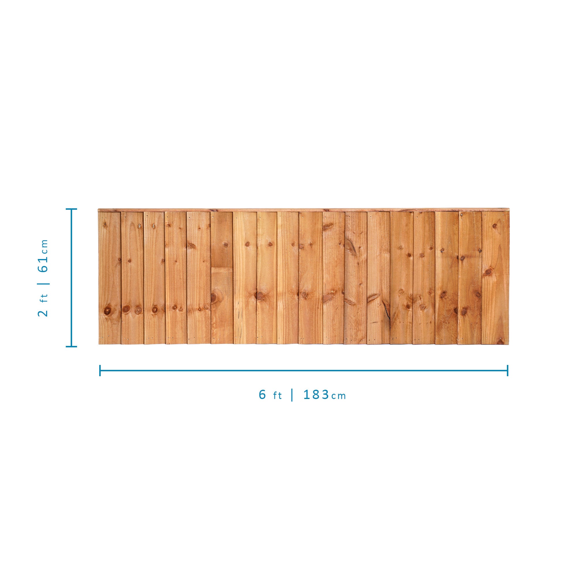 Heavy Duty Closeboard Panel - Pressure Treated Brown