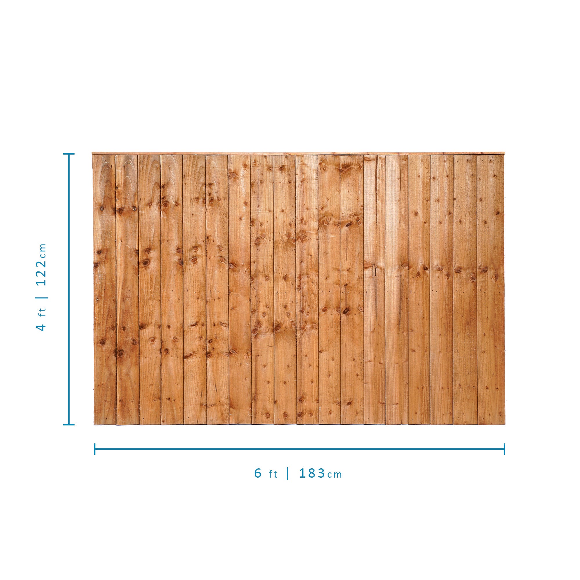 Heavy Duty Closeboard Panel - Pressure Treated Brown