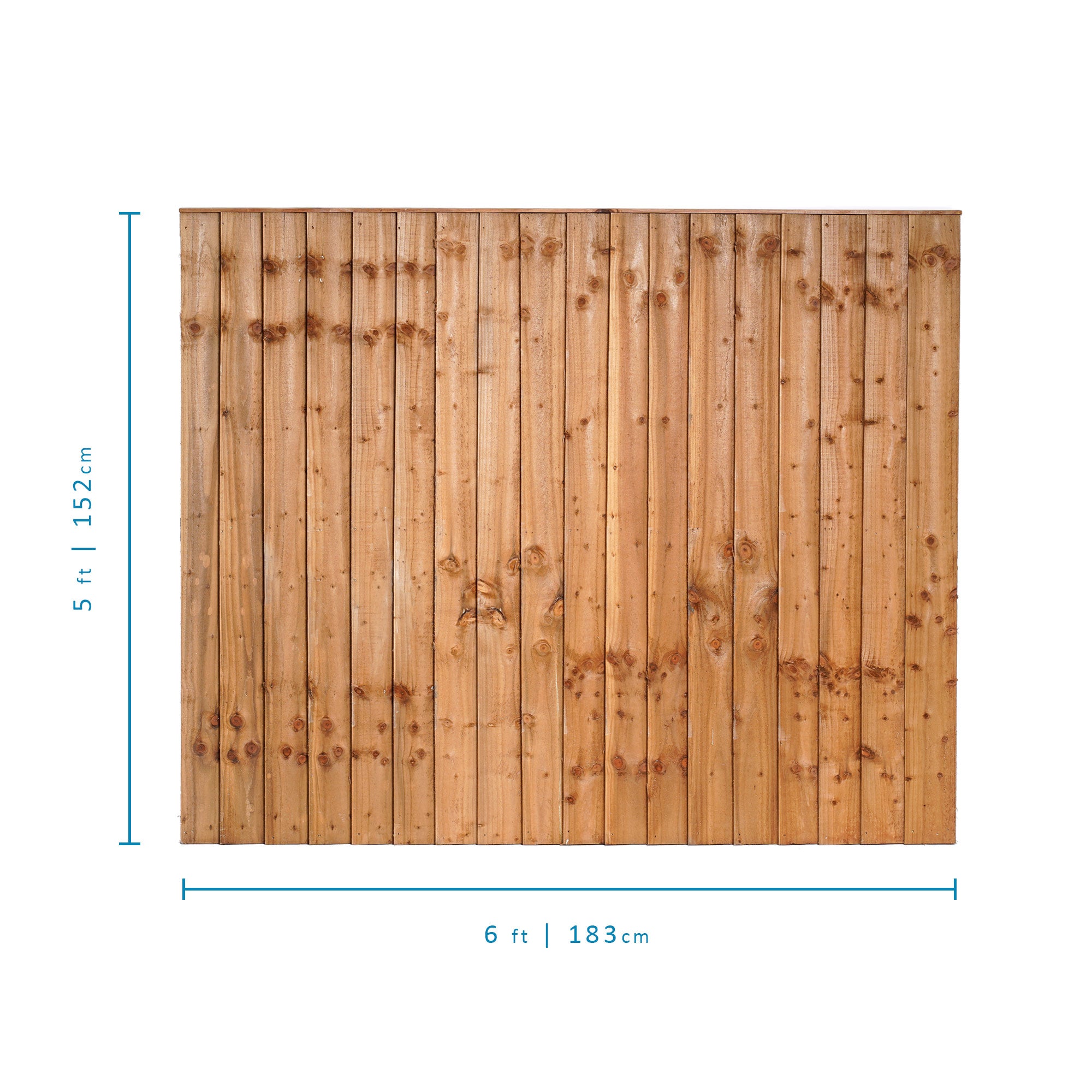 Heavy Duty Closeboard Panel - Pressure Treated Brown