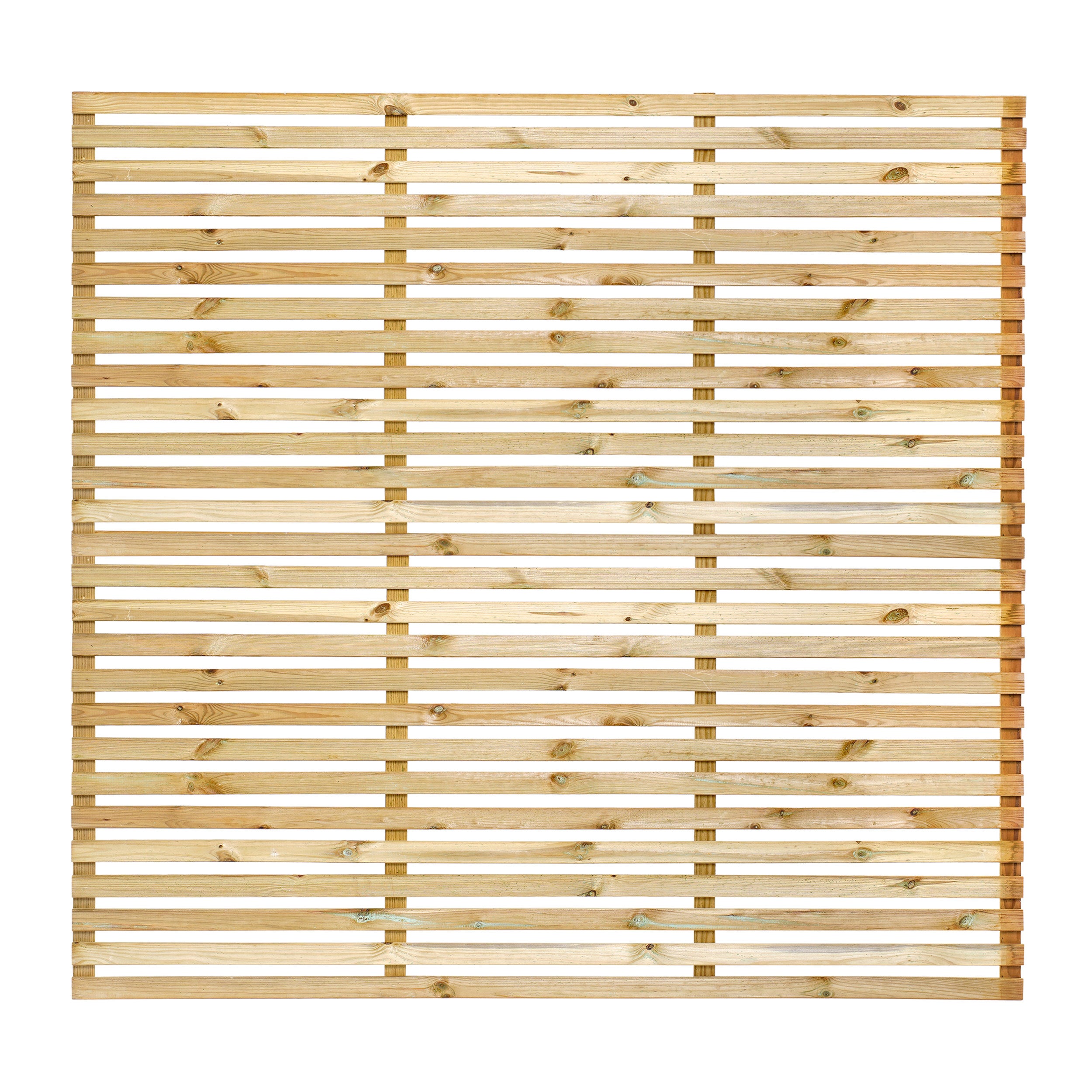 6ft x 6ft Single Slatted Fence Panel - Pressure Treated Green